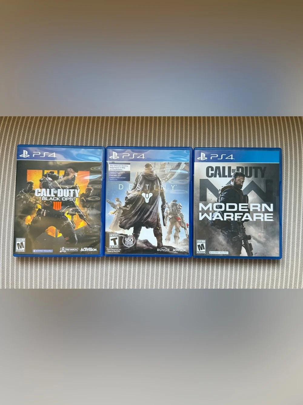 Sony PS4 Video Game Bundle - Destiny, Call of Duty Black Ops and Modern Warfare